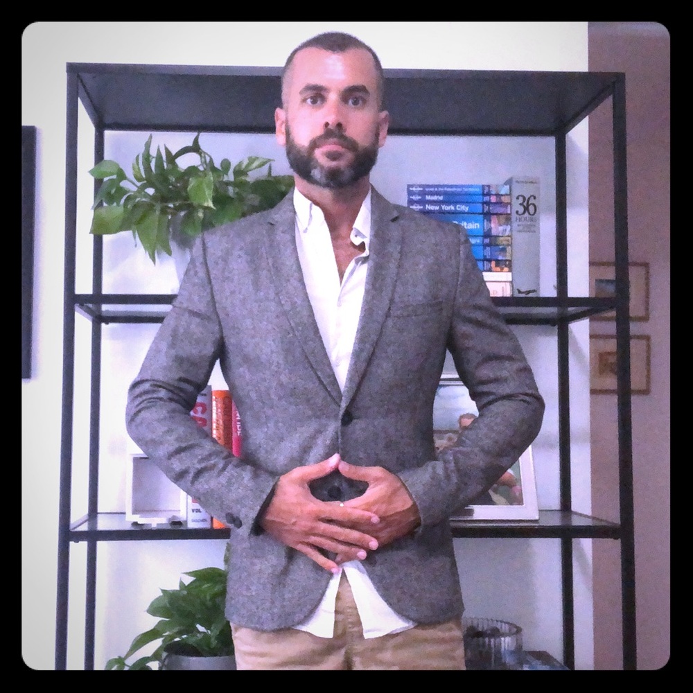 H&M mid season grey jacket